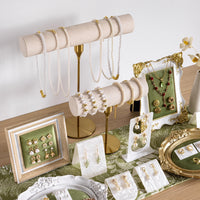 Acrylic Cloud Pattern Earring & Necklace Display Stand with Tray