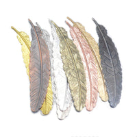 Vintage Metal Feather Bookmark DIY Jewelry Accessory for Students and Gifts