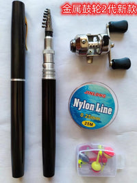 Mini Portable Pen Fishing Rod and Reel Combo Set for Ice Fishing
