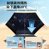 Mini 5-Fold UV Protection Sun Umbrella for Travel, Portable Capsule Design