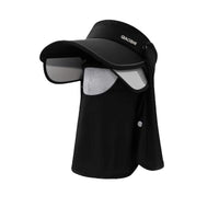 Summer UV Protection Sun Visor Hat with Full Face Mask for Outdoor Cycling