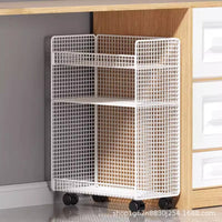 Under-Desk Mobile Storage Cart with Wheels, 2/3-Tier Rolling Bookshelf for Office & Home
