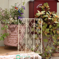 INS Vintage Iron Window Grille Ornament Miniature Dollhouse Garden Decor