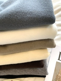 Women's Soft Knitted Turtleneck Base Layer Sweater Long Sleeve Solid Color