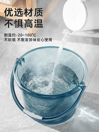 Portable Plastic Bucket with Lid for Home Storage, Laundry, and Dormitory Use