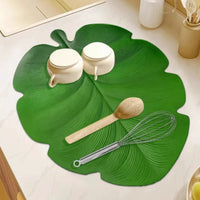 Super Absorbent Soft Diatomaceous Earth Kitchen Countertop Drying Mat for Dishes, Glasses, and Utensils