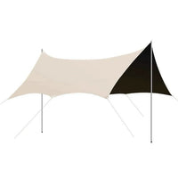 Black Glue Tarp Tent for Outdoor Camping, Sunshade and Rainproof Canopy, Portable Picnic Hexagonal Shelter