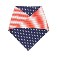 American Flag Pet Bandana for Dogs and Cats, Adjustable Scarf Bib for Small to Large Pets