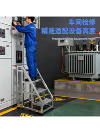 Industrial Warehouse Step Ladder with Handrails, Multi-Purpose Climbing Ladder for Home and Workshop