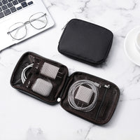 Minimalist Japanese Canvas Multi-functional Mini Portable Key Pouch with Headphone/Lipstick Compartment