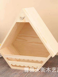 Wooden Hanging Birdhouse for Outdoor Garden and Patio, Dovecote Bird Nest Feeder