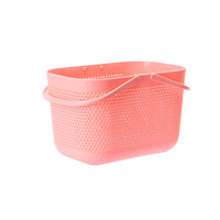 Portable Plastic Storage Basket with Handle for Shopping, Bath, and Gifting