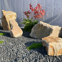 Natural Black Mountain Stone for Japanese Garden Landscaping and Micro-Landscape Decor