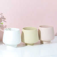Nordic Ins Style Ceramic Planter Pot with Saucer for Succulents and Home Decor