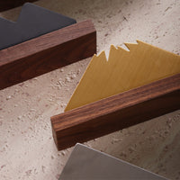 Walnut Wood Tissue Holder, Stainless Steel Stand Napkin Holder, Square Paper Holder for Hotel, Restaurant, Bar, KTV