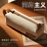 Portable Large Capacity Pencil Case with Zipper for Students