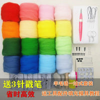 Needle Felting Tool Set for Beginners DIY Craft Kit with Queensland Wool Roving
