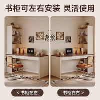 Corner Desk with Bookshelf and Cabinet, L-Shaped Computer Desk for Home Office or Study
