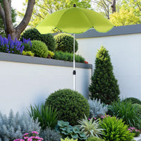 Plant Sunshade Umbrella with Silver Coating for Potted Flowers, Outdoor Retractable Aluminum Alloy Ground Insert Fishing Umbrella