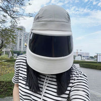 UV Protection Sun Visor with Face Shield for Cycling and Outdoor Activities