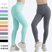 Seamless Polka Dot Peach Butt Yoga Pants for Women, Plus Size Slimming Workout Leggings