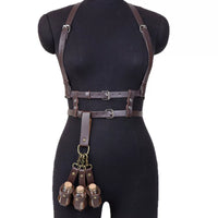 Medieval Viking Retro Cosplay Belt with Waist Bag for Motorcycle Riders