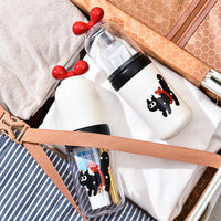 Portable Travel Toothbrush Holder & Mouthwash Cup with Cat Design