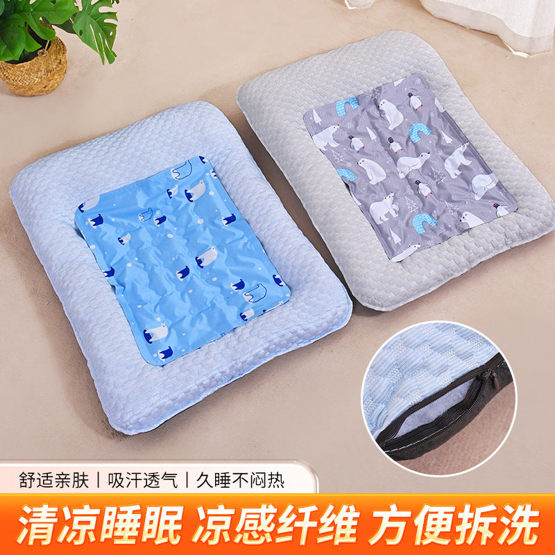 Pet Cooling Mat for Small Dogs and Cats, Washable Summer Ice Pad for Kennels