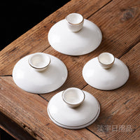 Ceramic Gaiwan Lid Replacement for Kung Fu Tea Bowls - Various Styles and Sizes