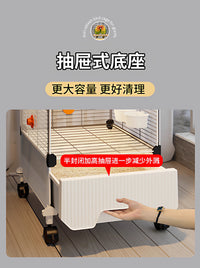 Splash-Proof Parrot Cage with Accessories for Small to Medium Birds