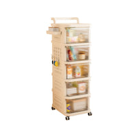 Rolling Storage Cart with Drawers, Multi-layer Snack Organizer for Living Room and Bedroom
