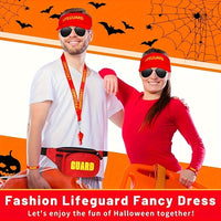 Lifeguard Costume Accessory Set for Adults - Beach Pool Halloween Cosplay Party