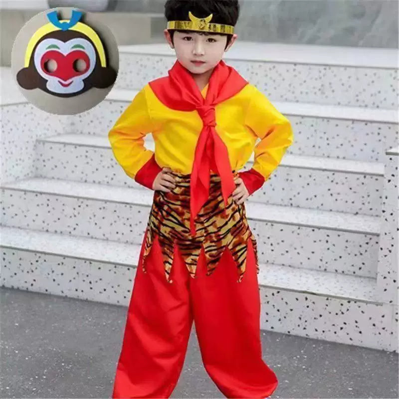 Kids Monkey King Costume Set for Halloween & Stage Performances