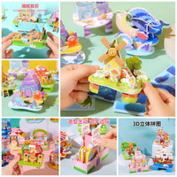 3D DIY Educational Puzzle House Model for Kids
