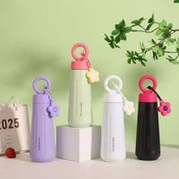 New 304 Stainless Steel Insulated Petal Water Bottle for Women, Portable Outdoor Sports Drinkware