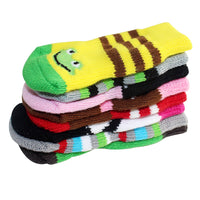Pet Cotton Socks with Anti-Slip Bottoms, 4-Pack Dog Socks for Scratch Protection