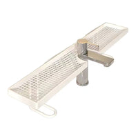 Minimalist Faucet Storage Rack for Bathroom and Washbasin, Wall-Mounted No-Drill Organizer