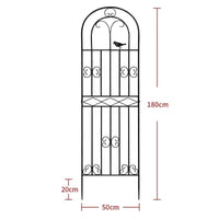 Wrought Iron Trellis for Climbing Plants, Roses, Clematis - Garden Arch Support and Outdoor Fence