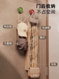 Suction Cup Hat Rack Door Back Scarf Hanger No-Drill Hat Display Stand Bag Organizer