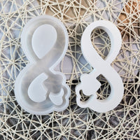 Ribbon Heart Ornament Silicone Mold for DIY Desktop Decor
