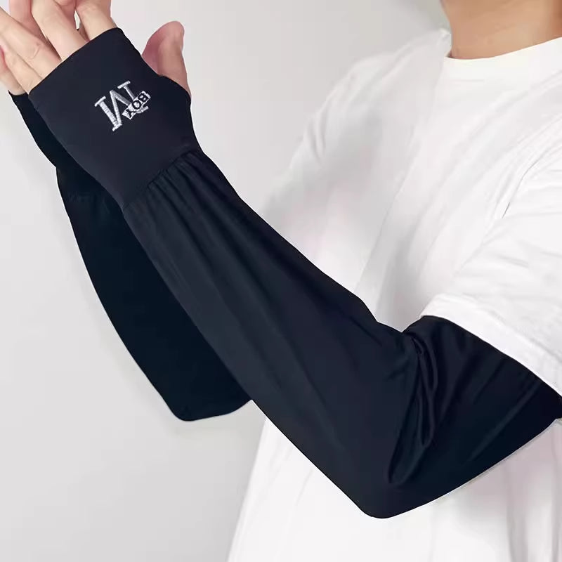 UV Protection Cooling Arm Sleeves for Men and Women, Plus Size Available, Ice Silk Sun Sleeves for Outdoor Activities