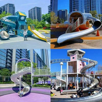 Outdoor Stainless Steel Tunnel Slide and Climbing Tube for Kids' Playgrounds