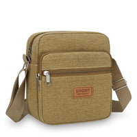 Men's Canvas Shoulder Bag Casual Crossbody Phone Pouch