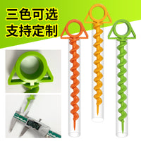 Plastic Tent Stakes Screw-Type Ground Pegs for Outdoor Camping and Canopies