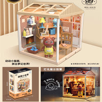 DIY Miniature 3D Puzzle Dollhouse Kit with LED Light, Educational Craft Toy for Kids and Adults