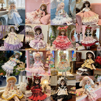 BJD Doll Clothes Set for 30cm Dolls, Lolita Style Dress Outfit