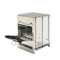 Portable Stainless Steel Folding BBQ Grill Outdoor Charcoal Wood Burning Stove Camping Heater Large