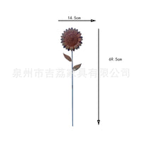 Rustic Sunflower Garden Stake Metal Art Decoration