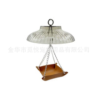 Squirrel-Proof Outdoor Hanging Bird Feeder with Rain Guard and High-Strength Plastic Cover