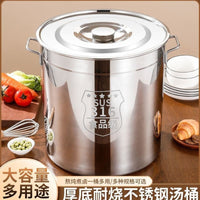 Extra Thick 316 Stainless Steel Stock Pot with Lid, Large Capacity for Soup, Brine, Oil, or Water Storage
